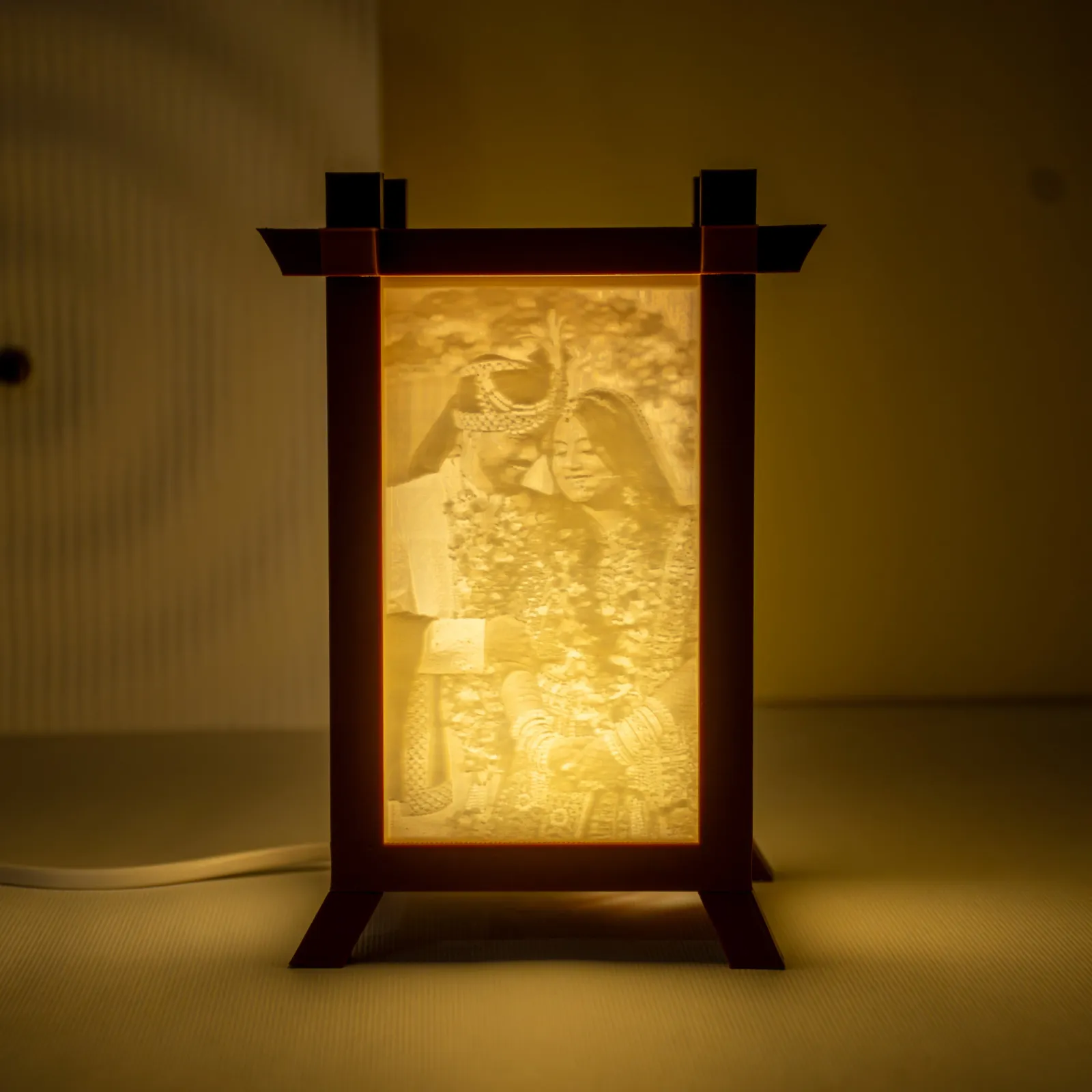 Custom Lithophane Lamp with 4 Photos